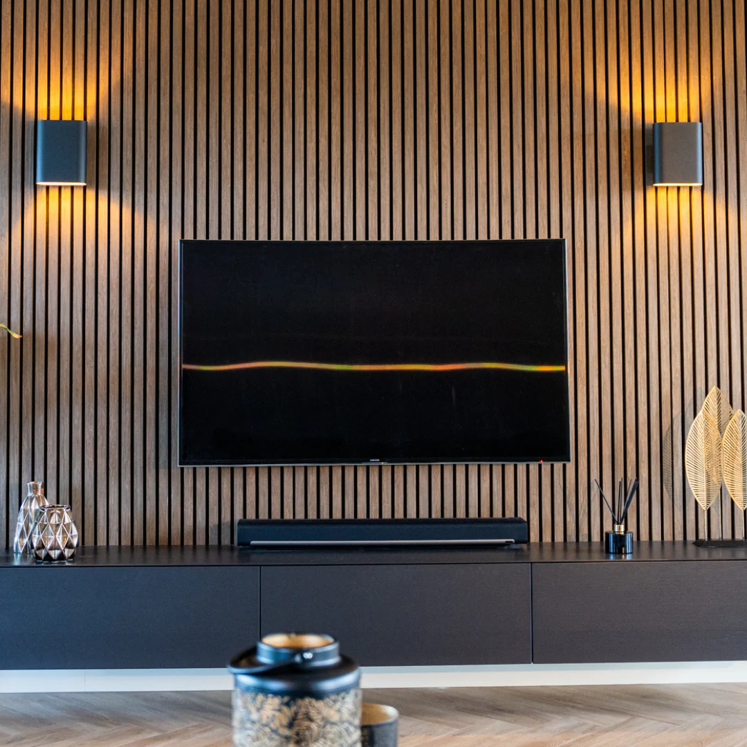 Akustikpaneele Eiche Geräuchert | 240 cm x 60 cm | Dreiseitig Echtholzfurnier - Image 3