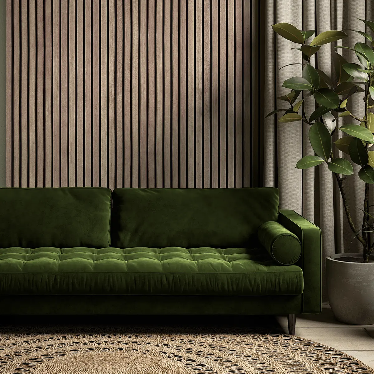 Akustikpaneele Mokka | XL 300 cm x 60 cm | Dreiseitig Echtholzfurnier - Image 4