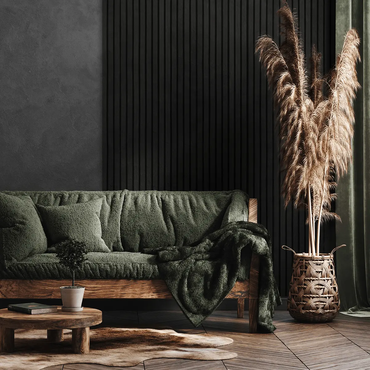 Akustikpaneele schwarze Eiche | 240 cm x 60 cm | Dreiseitig Echtholzfurnier - Image 10