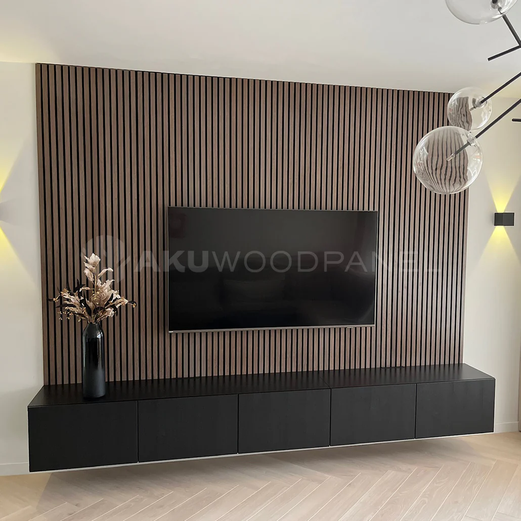 Akustikpaneele Walnuss | 240 cm x 60 cm | Dreiseitig Echtholzfurnier - Image 6