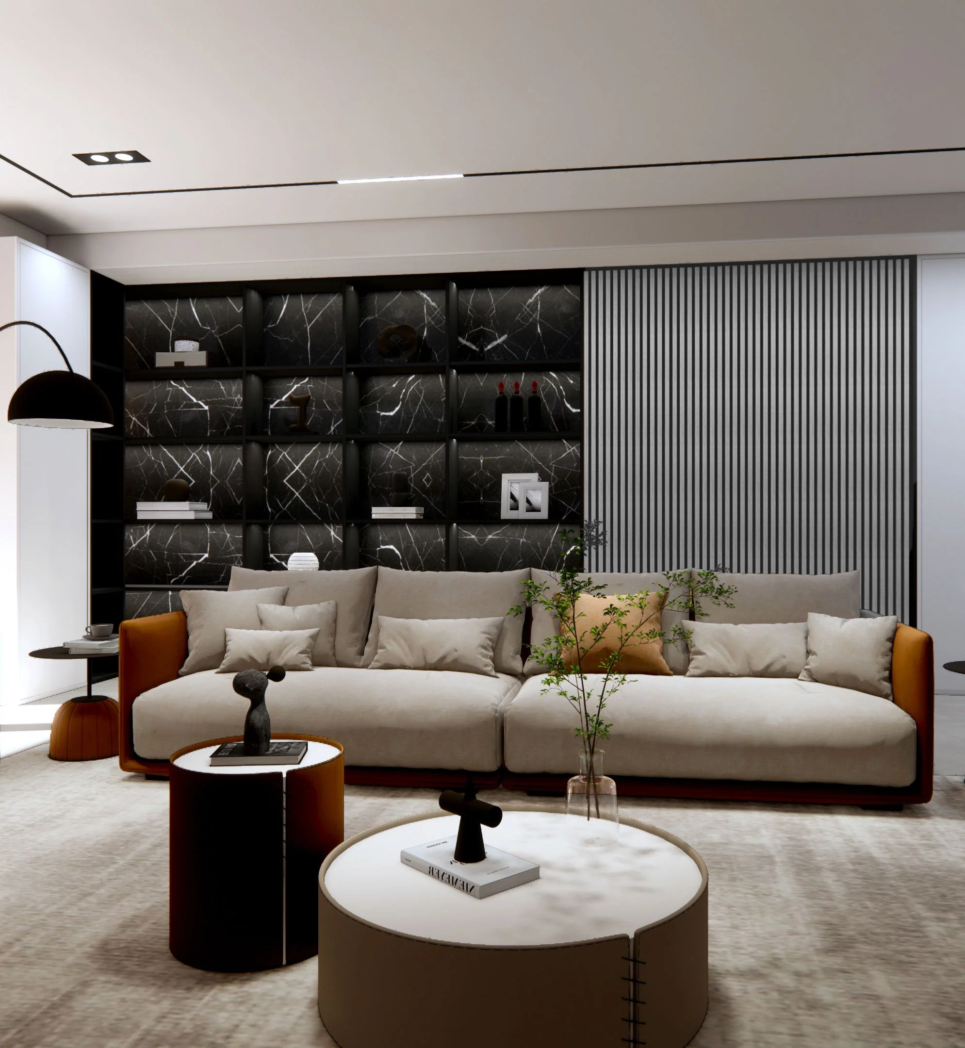 Akustikpaneele Walnuss-Grau | XL 300 cm x 60 cm | Dreiseitig Echtholzfurnier - Image 4