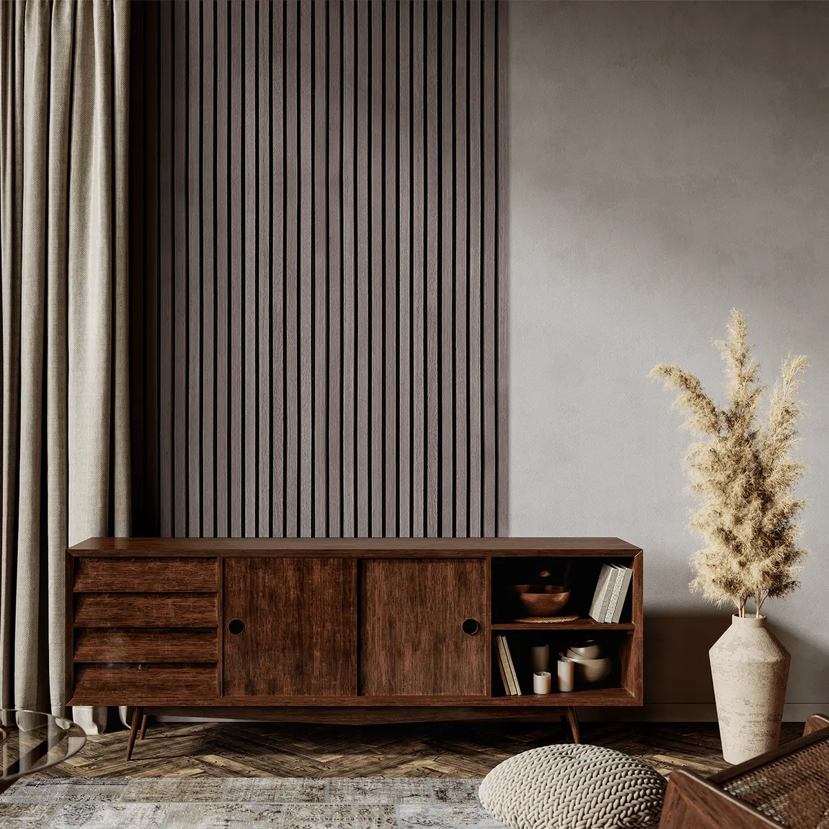 Akustikpaneele Walnuss | XL 300 cm x 60 cm | Dreiseitig Echtholzfurnier - Image 9