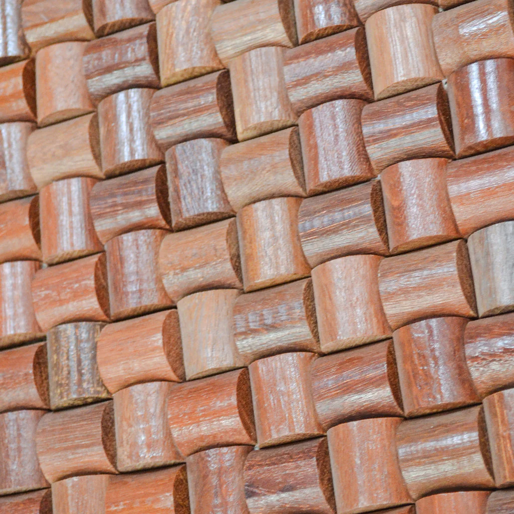 Holz Mosaikpaneele | Arisauro | 30×30 cm | Holzfliese - Image 5