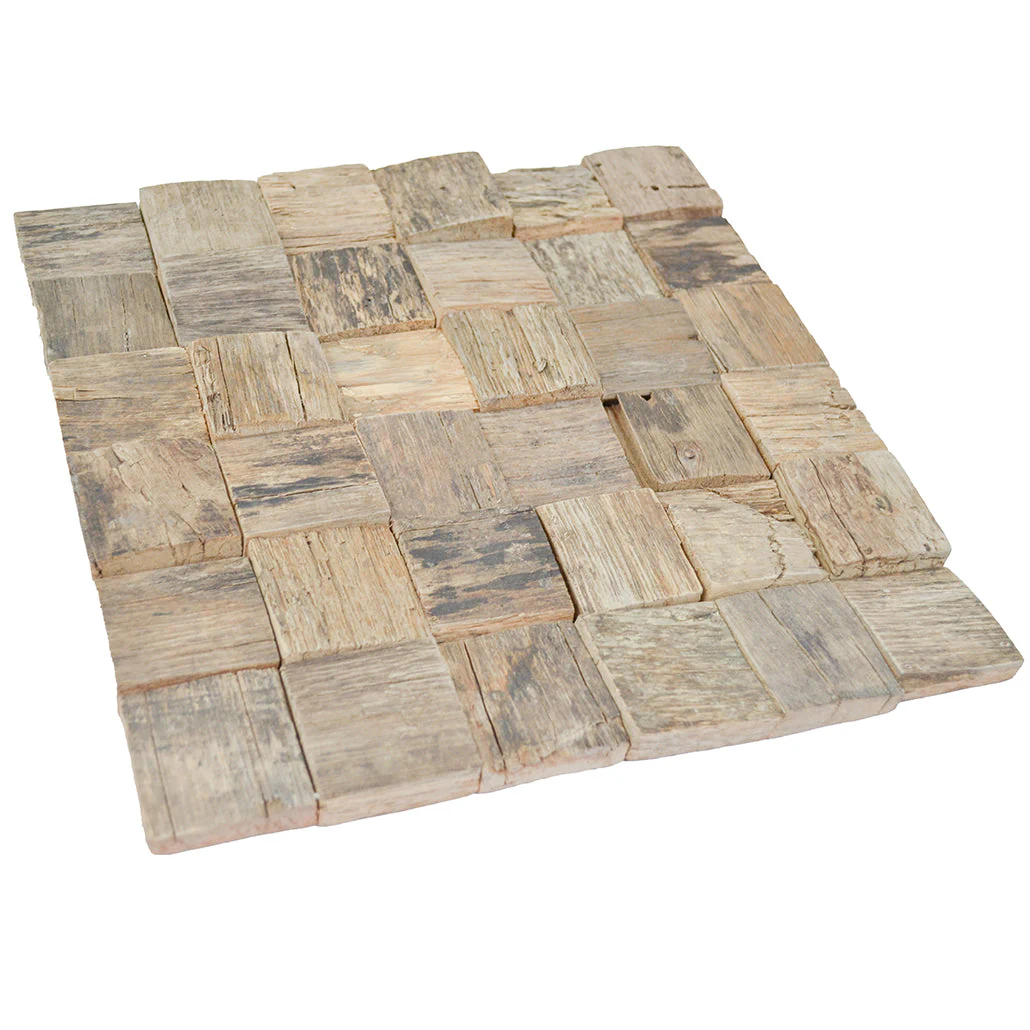 Holz Mosaikpaneele | Marine Shipwood | 30×30 cm | Holzfliese - Image 4