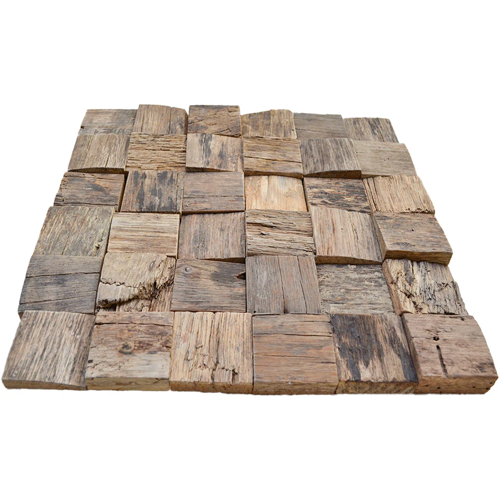 Holz Mosaikpaneele | Marine Shipwood | 30×30 cm | Holzfliese - Image 5