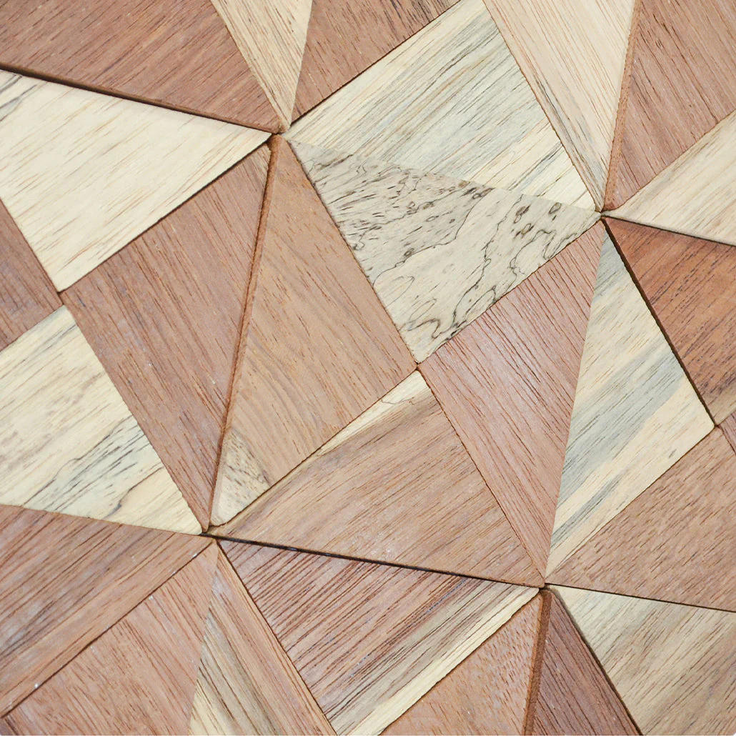Holz Mosaikpaneele | Merbau | 30×30 cm | Holzfliese - Image 3