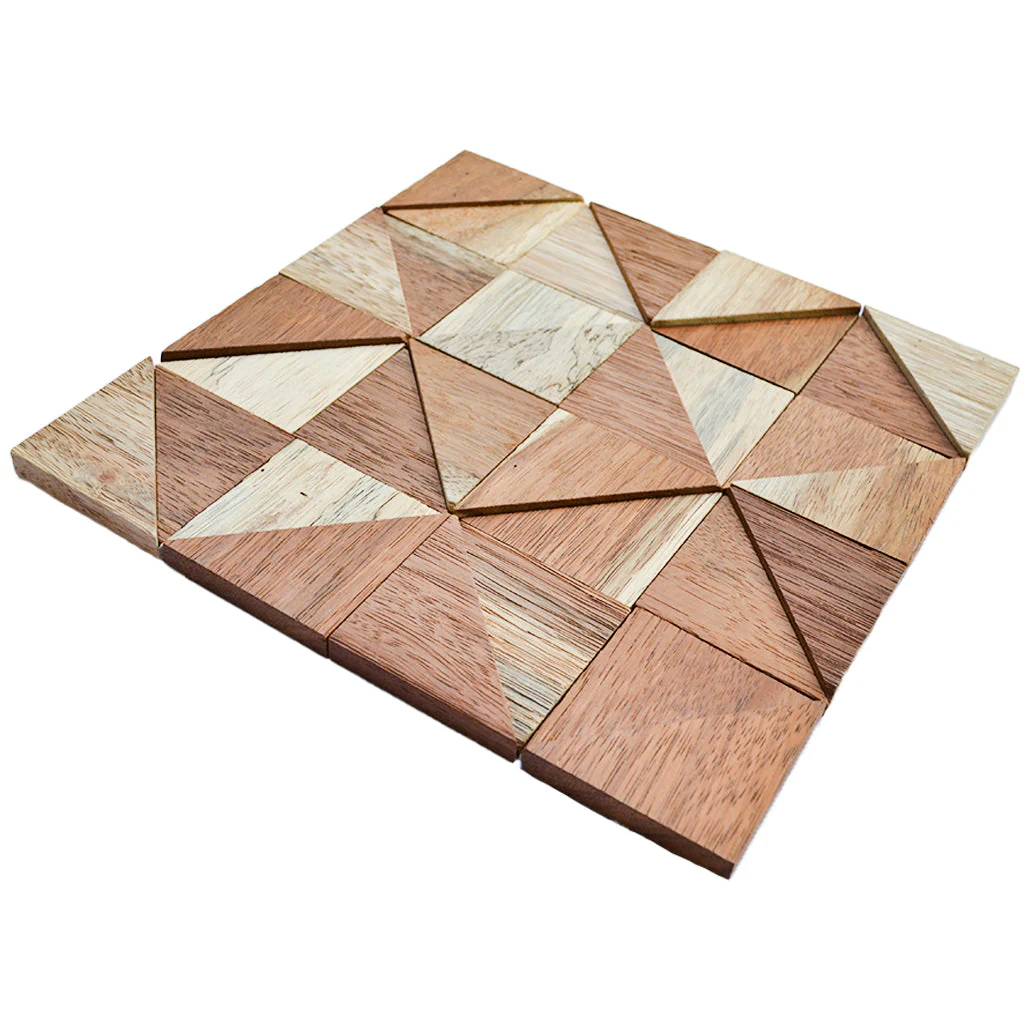 Holz Mosaikpaneele | Merbau | 30×30 cm | Holzfliese - Image 5