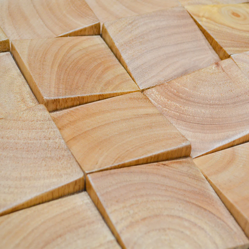 Holz Mosaikpaneele | Rubberwood | 30×30 cm | Holzfliese - Image 4