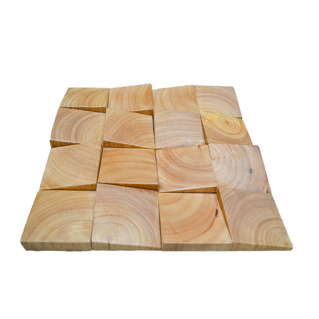 Holz Mosaikpaneele | Rubberwood | 30×30 cm | Holzfliese - Image 5